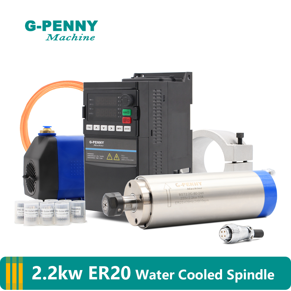 2.2Kw Water Cooled Spindle Kit Vfd - Kit de broche refroidie à l’eau