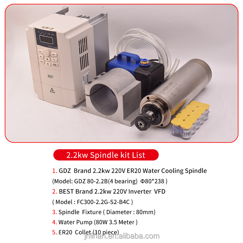 Kit onduleur moteur VFD pour b - 2.2Kw Water Cooled Spindle Kit Vfd avis et prix